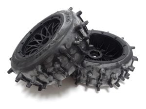 Rovan ROFUN Destroyer Baja Buggy Front Knobby Spike Tires on 20-Spoke Beadlock Rims